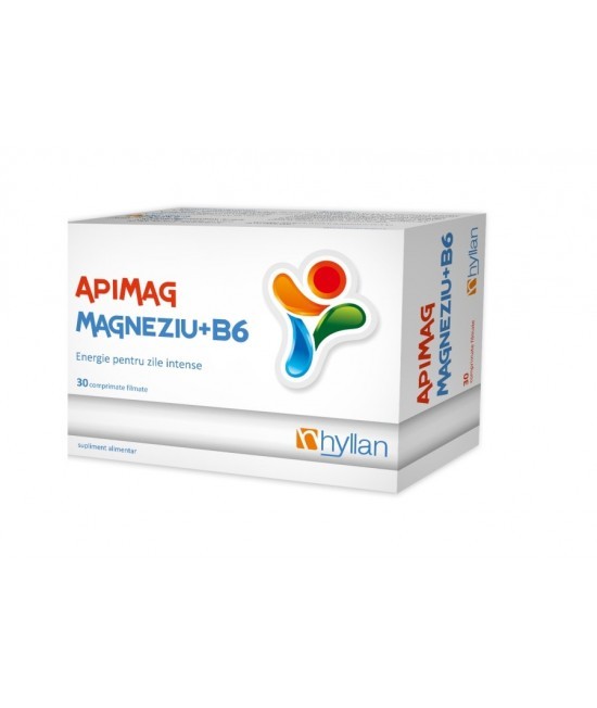 Vitamine și minerale - HYLLAN APIMAG MAGNEZIU + B6 30CP, axafarm.ro