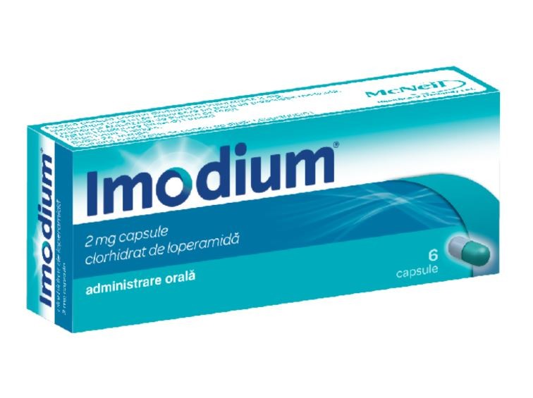 Medicamente fără prescripție medicală - IMODIUM 2 mg x 6 CAPS. 2mg MCNEIL HEALTHCARE I, axafarm.ro
