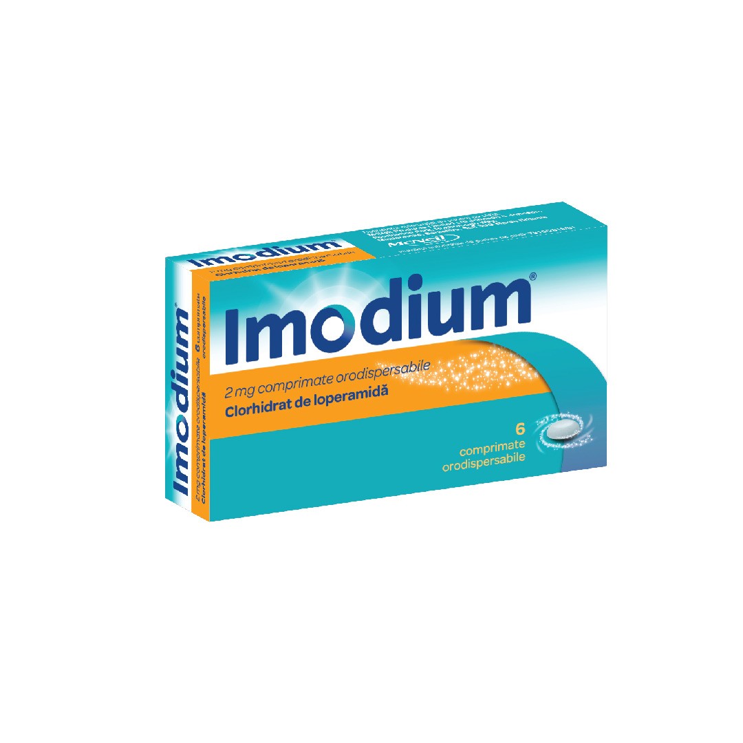 Medicamente fără prescripție medicală - IMODIUM 2 mg x 6 COMPR. ORODISPERSABILE 2mg MCNEIL HEALTHCARE I, axafarm.ro