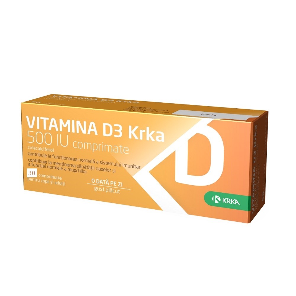 Vitamine și minerale - KRKA VITAMINA D3 1000UI X 60 CP, axafarm.ro