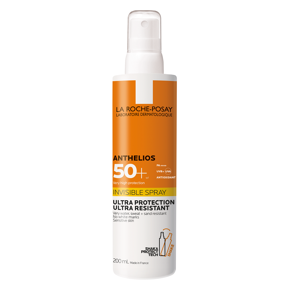 Protecție solara - LA ROCHE POSAY ANTHELIOS SPRAY INVIZIBIL FARA PARFUM SPF 50+ 200ML, axafarm.ro