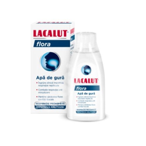 Apă de gură - LACALUT FLORA ANTIPLAQUE APA GURA 300ML, axafarm.ro