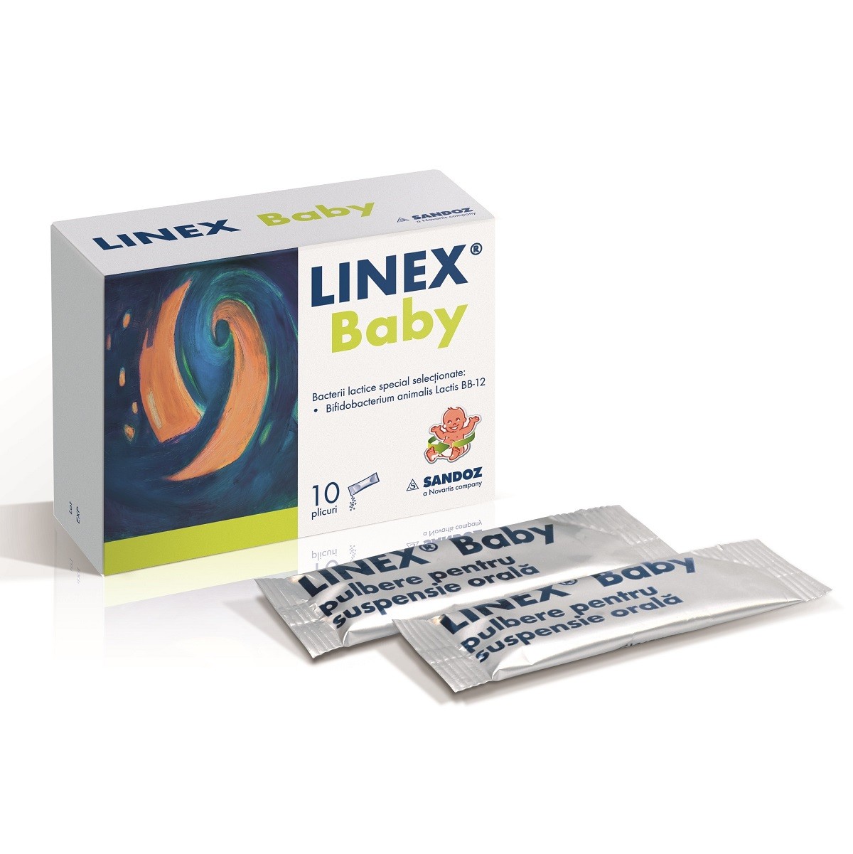 Suplimente și vitamine pentru copii - LINEX BABY 10PLICURI SANDOZ, axafarm.ro