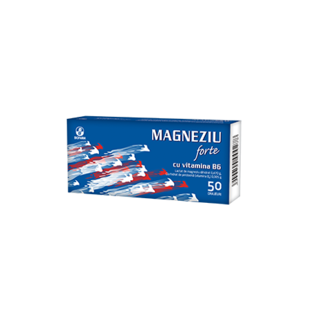 Vitamine și minerale - MAGNEZIU FORTE + VIT. B6 X50, axafarm.ro