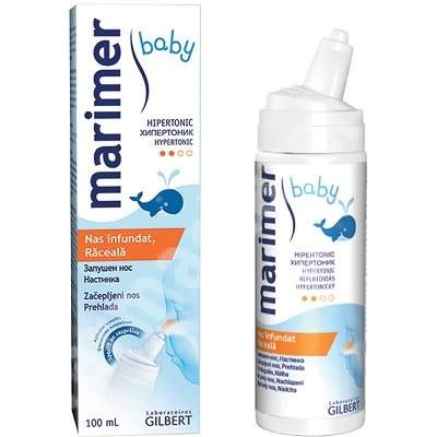 Spray și unguent nazal - MARIMER BABY SPRAY HIPERTONIC 100ML, axafarm.ro