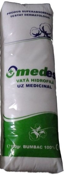 Consumabile medicale - MEDES VATA HIDROFILA 100G, axafarm.ro