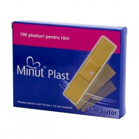 Consumabile medicale - MINUT PLASTURI DE PRIM AJUTOR 19X 72MM 100BC, axafarm.ro