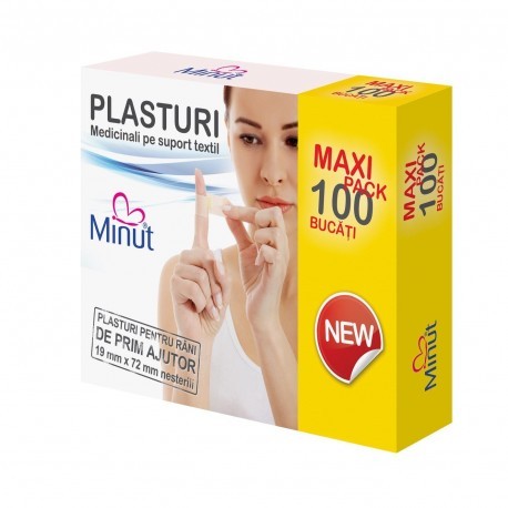 Consumabile medicale - MINUT PLASTURI PENTRU RANI 6X10CM 100BC, axafarm.ro