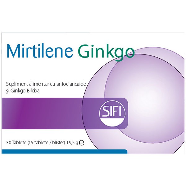 Vitamine și minerale - MIRTILENE GINKGO 30TB SIFI, axafarm.ro