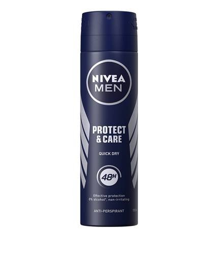 Deodorante - NIVEA DEO SPRAY MASCULIN PROTECT&CARE 150 ML, axafarm.ro