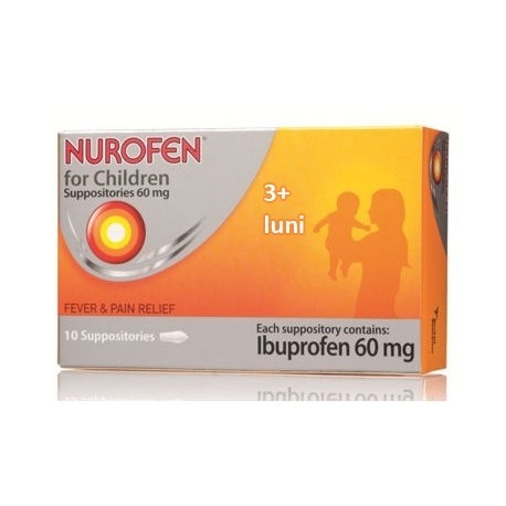 Medicamente fără prescripție medicală - NUROFEN PENTRU COPII 60 mg x 10 SUPOZ. 60mg RECKITT BENCKISER HE, axafarm.ro