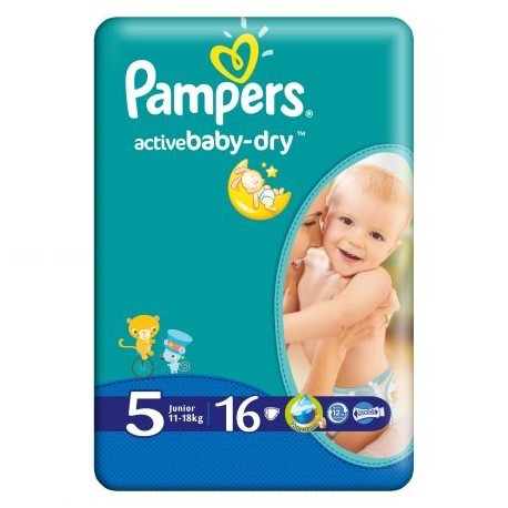 Scutece copii - PAMPERS 5 ACTIVE BABY 11-18 KG X 16 BC, axafarm.ro