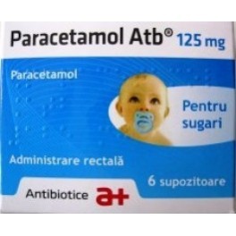 Medicamente fără prescripție medicală - PARACETAMOL ATB 125 mg x 2 SUPOZ. 125mg ANTIBIOTICE S A, axafarm.ro