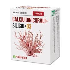 Vitamine și minerale - PARAPHARM CALCIU CORAL+SI+D3 30CAPS, axafarm.ro