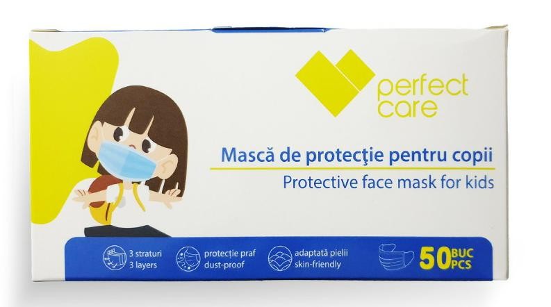 Covid - PERFECT CARE MASCA DE PROTECTIE DE UNICA FOLOSINTA COPII X 50 BUC, axafarm.ro