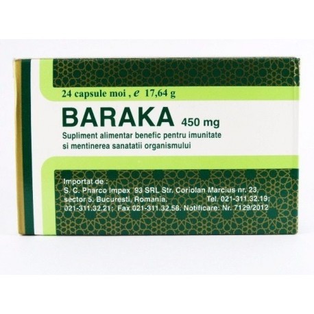 Imunitate - PHARCO BARAKA 450MG 24CAPS, axafarm.ro