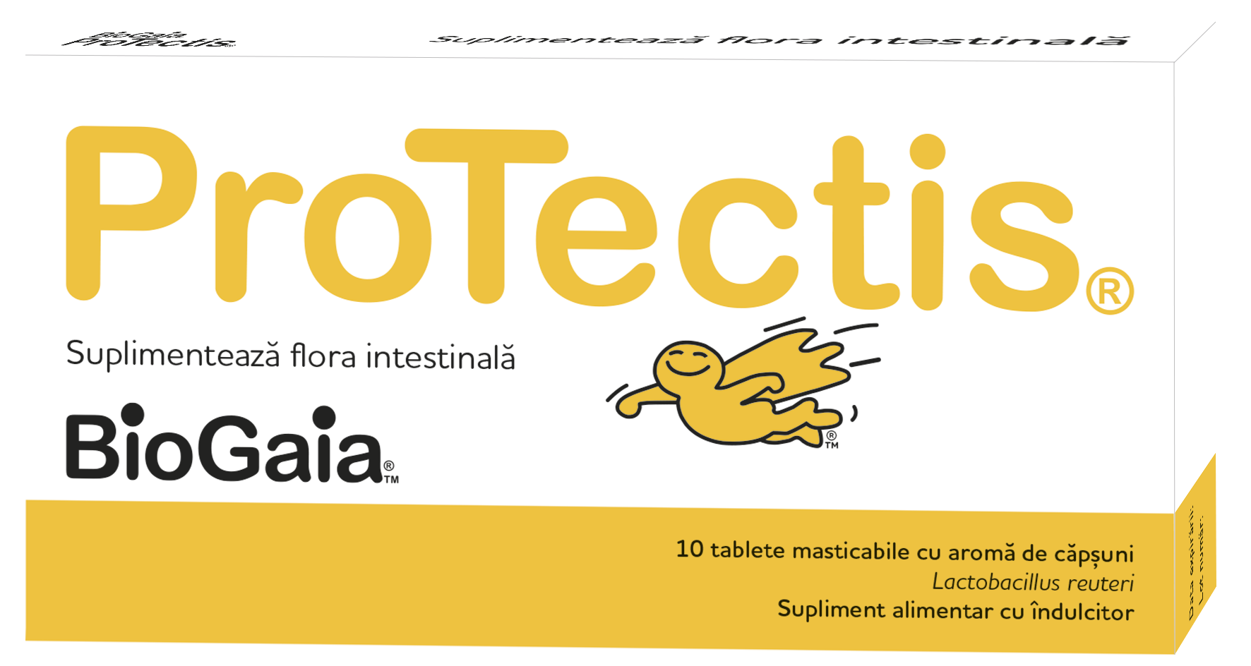Afecțiuni digestive - PROTECTIS PROBIOTIC CAPSUNI 10CP. MASTICABILE EWOPHARMA, axafarm.ro