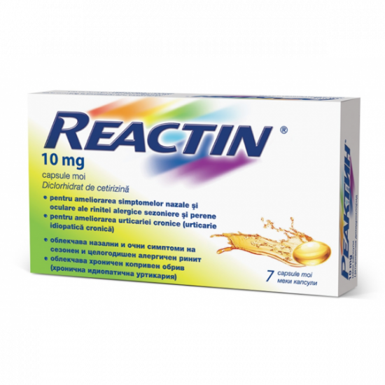 Medicamente fără prescripție medicală - REACTIN 10 mg x 7 CAPS. MOI 10mg MCNEIL PRODUCTS LIMI, axafarm.ro