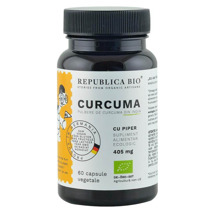 Nutriție - REPUBLICA BIO CURCUMA ECOLOGICA, 60 CAPSULE, axafarm.ro