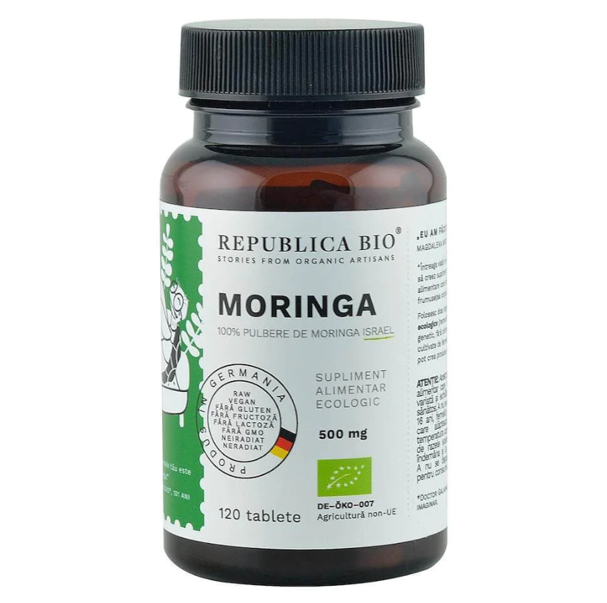 Nutriție - REPUBLICA BIO MORINGA ECOLOGICA 120 TABLETE, axafarm.ro