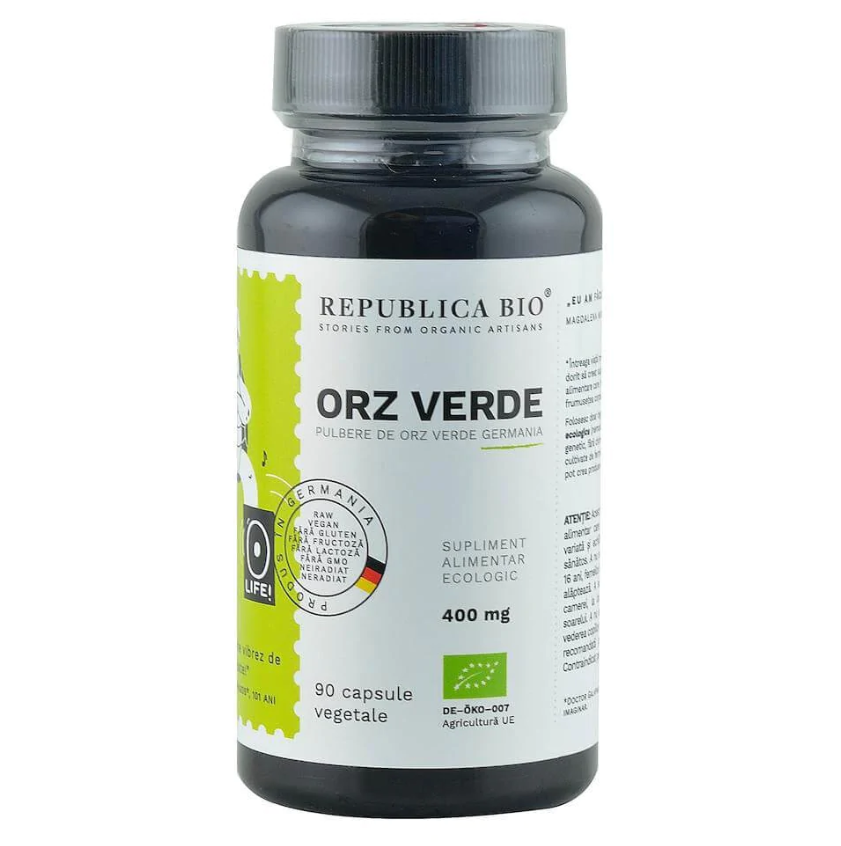 Nutriție - REPUBLICA BIO ORZ VERDE ECOLOGIC, 90 CAPSULE, axafarm.ro