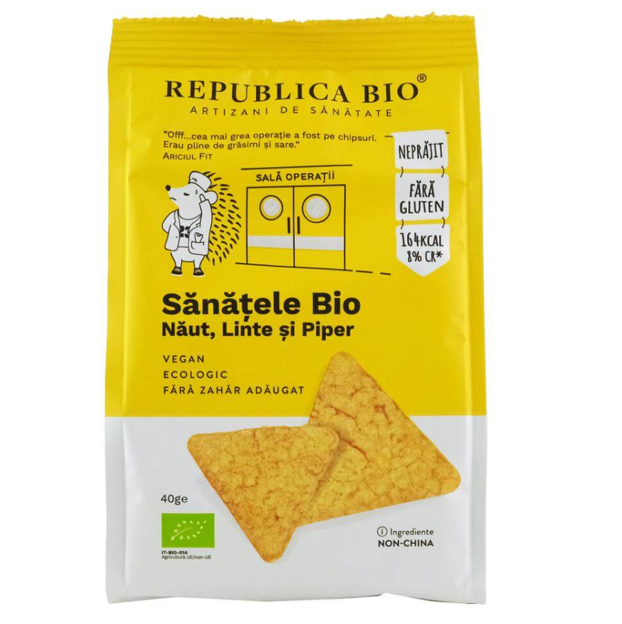 Nutriție - REPUBLICA BIO SANATELE BIO NAUT, LINTE SI PIPER, ECOLOGIC, FARA GLUTEN, 40G, axafarm.ro