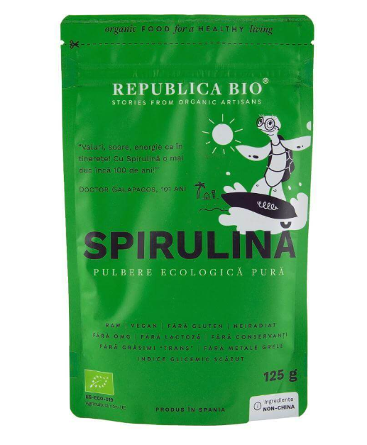 Nutriție - REPUBLICA BIO SPIRULINA PULBERE ECOLOGICA PURA 125G, axafarm.ro