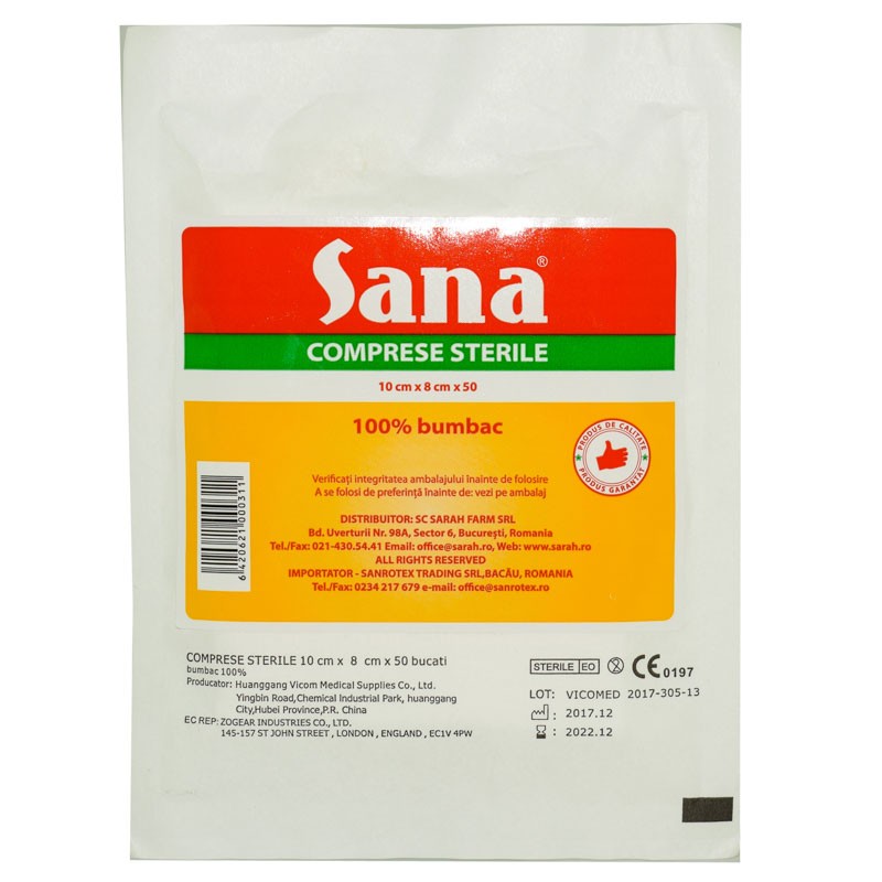 Diverse - SANA COMPRESE STERILE TAIATE, axafarm.ro