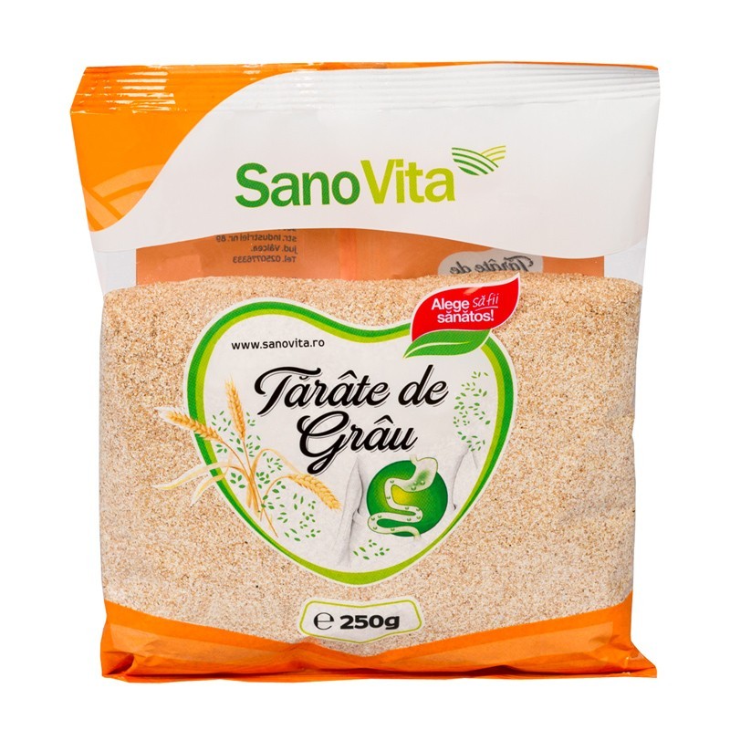 Nutriție - SANOVITA TARATE DE GRAU 250G, axafarm.ro