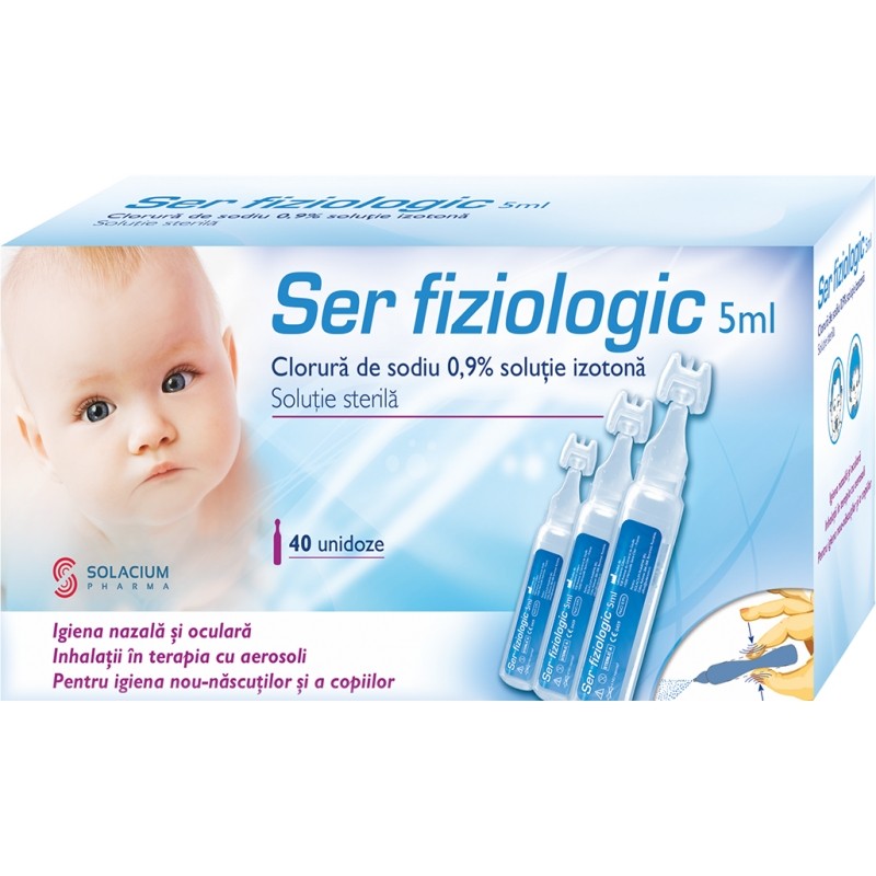 Consumabile medicale - SER FIZIOLOGIC 5ML 40FL SOLACIUM, axafarm.ro