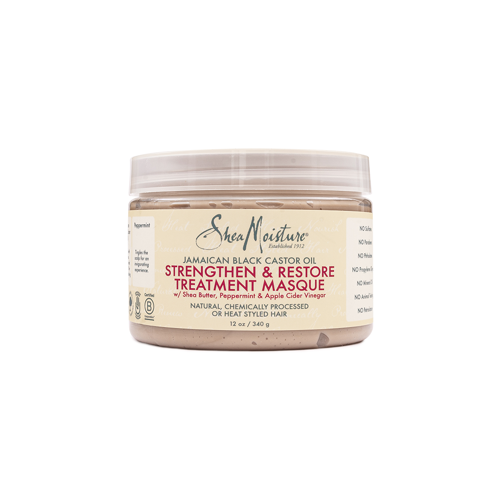 CURLY HAIR - SHEA MOISTURE - MASCA FORTIFICANTA SI RESTRUCTURANTA CU ULEI DE ROCIN JAMAICAM, 340 G, axafarm.ro