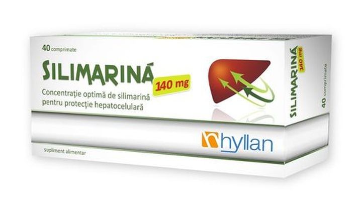 Afecțiuni hepatice - SILIMARINA 140 MG X 40 CP HYLLAN, axafarm.ro