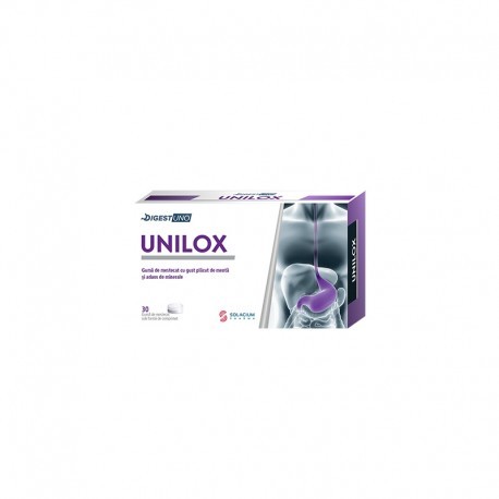 Afecțiuni digestive - UNILOX X 30 GUME SOLACIUM, axafarm.ro