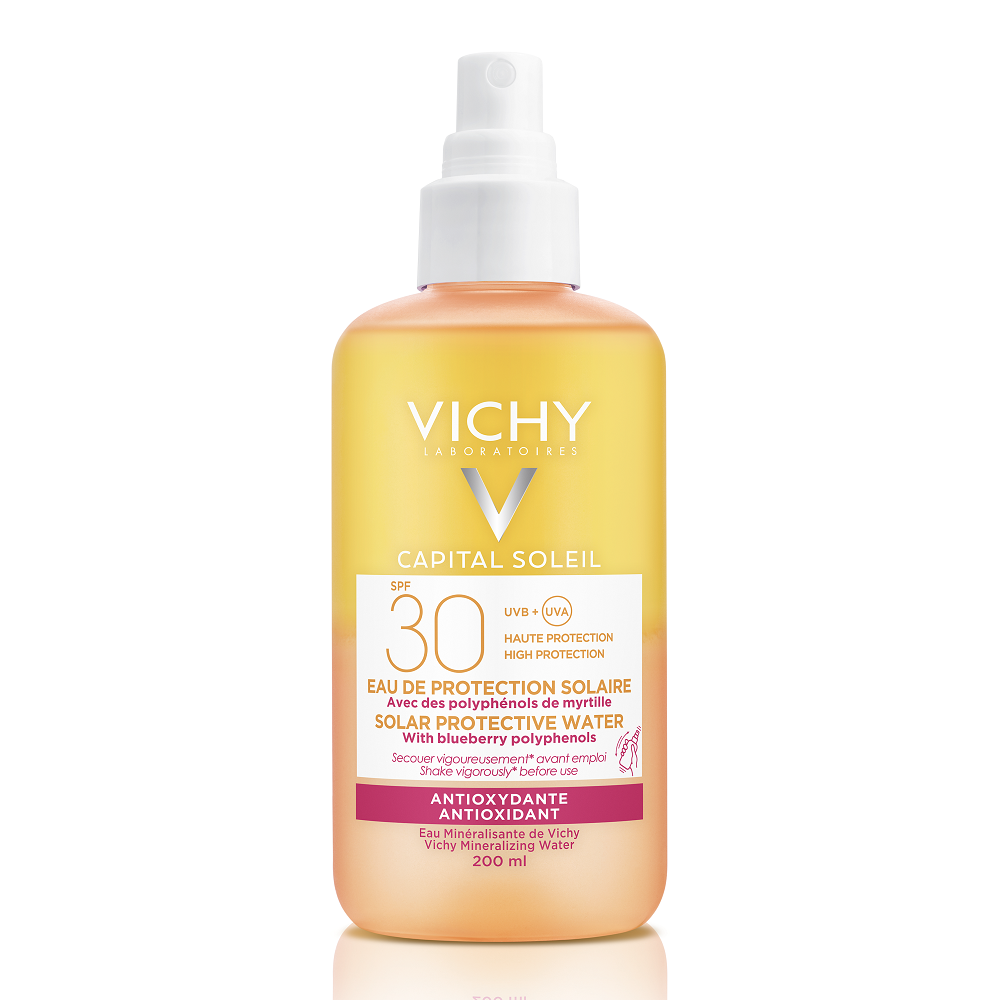 Protecție solara - VICHY CAPITAL SOLEIL APA CU PROTECTIE SOLARA ANTIOXIDANTA  SPF30 200ML, axafarm.ro