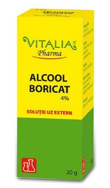 Consumabile medicale - VITALIA ALCOOL BORICAT 4% 20GR, axafarm.ro