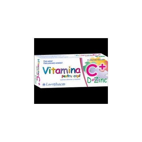 Suplimente și vitamine pentru copii - VITAMINA C + D + ZINC pentru copii LAROPHARM, axafarm.ro