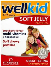 Suplimente și vitamine pentru copii - WELLKID SOFT LELLY(CAPSUNI) X 30CP, axafarm.ro