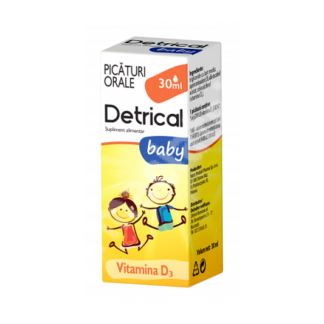 Suplimente și vitamine pentru copii - ZDROVIT DETRICAL BABY 30 ML, axafarm.ro