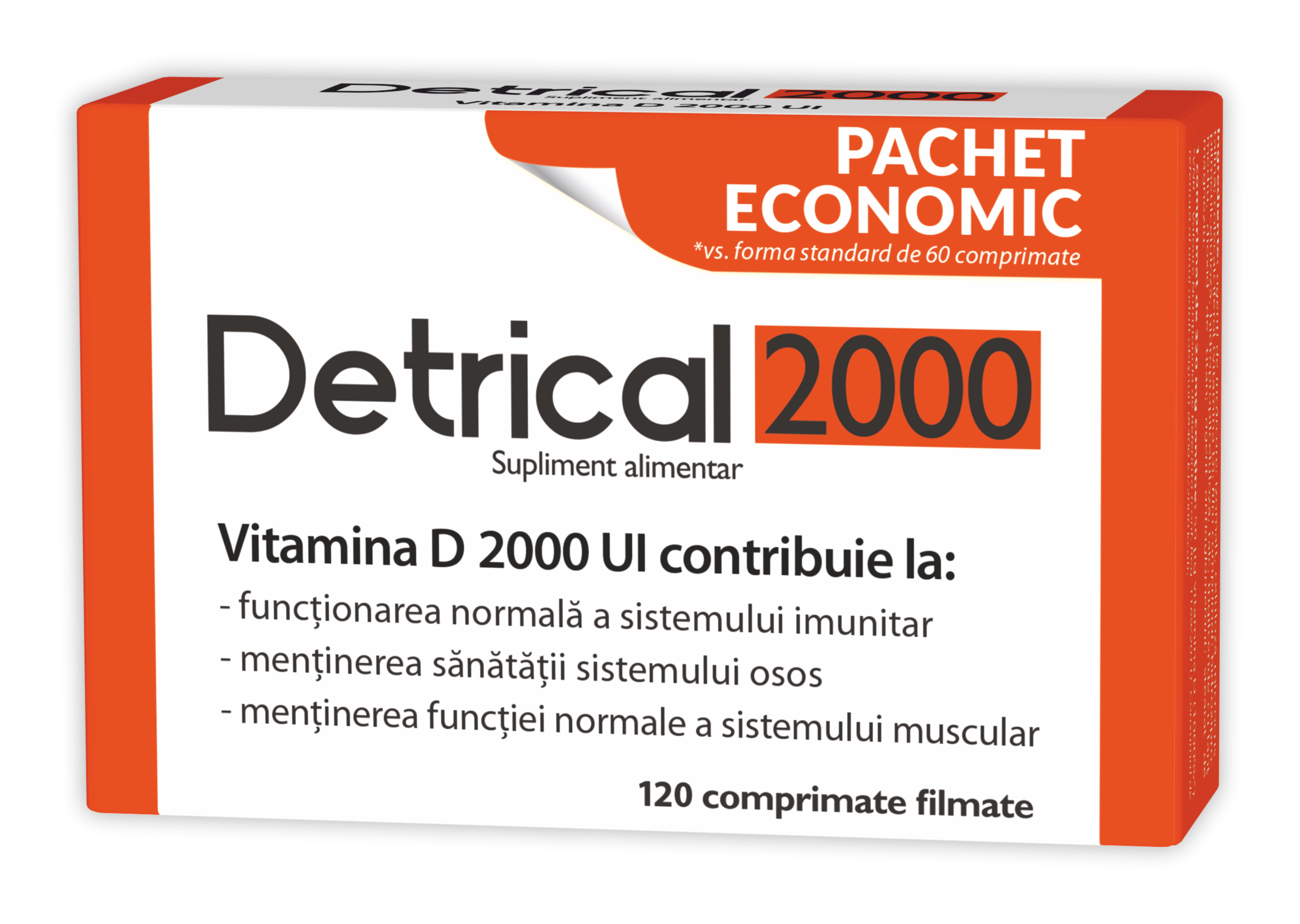 Imunitate - ZDROVIT DETRICAL D3 2000 UI X 120CP, axafarm.ro