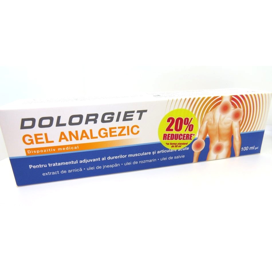 Unguente, creme, geluri - ZDROVIT PROMO DOLORGIET GEL ANALGEZIC 100 ML 20% CADOU, axafarm.ro