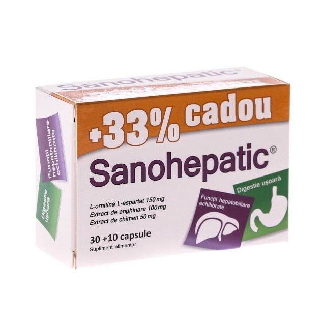 Afecțiuni digestive - ZDROVIT SANOHEPATIC 30CAPS CADOU 10CAPS, axafarm.ro