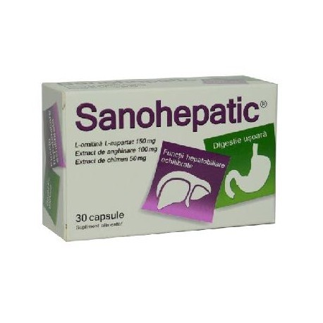 Afecțiuni digestive - ZDROVIT SANOHEPATIC 30CAPS, axafarm.ro