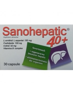 Afecțiuni digestive - ZDROVIT SANOHEPATIC 40+ 30CAPS, axafarm.ro