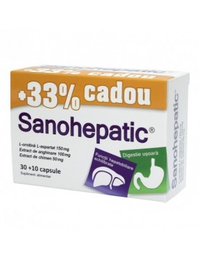 Afecțiuni digestive - ZDROVIT SANOHEPATIC 40 PLUS 40CAPS, axafarm.ro