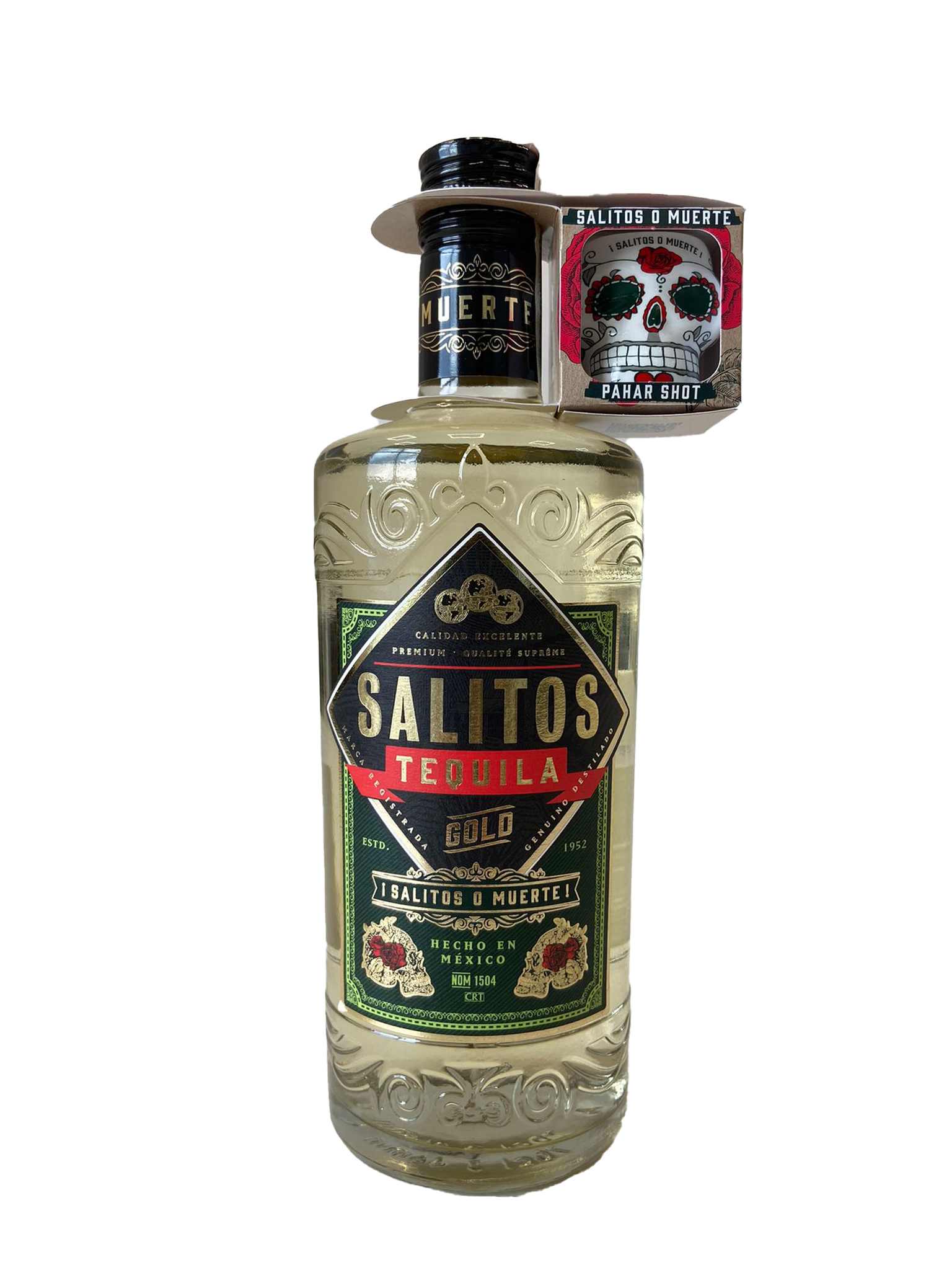 TEQUILA SALITOS TEQUILA GOLD + PAHAR SHOT 70 CL 38 MF.0057...