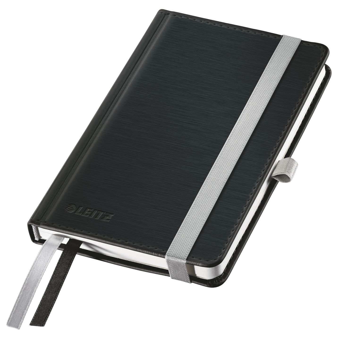 Caiet birou a6 dictando negru satin coperta carton style leitz