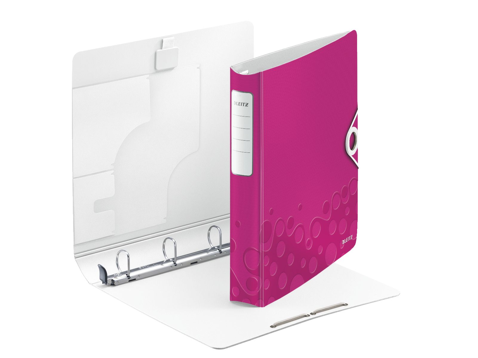 Caiet mecanic a4 4 inele 30mm/52mm roz metalizat softclick leitz [1]