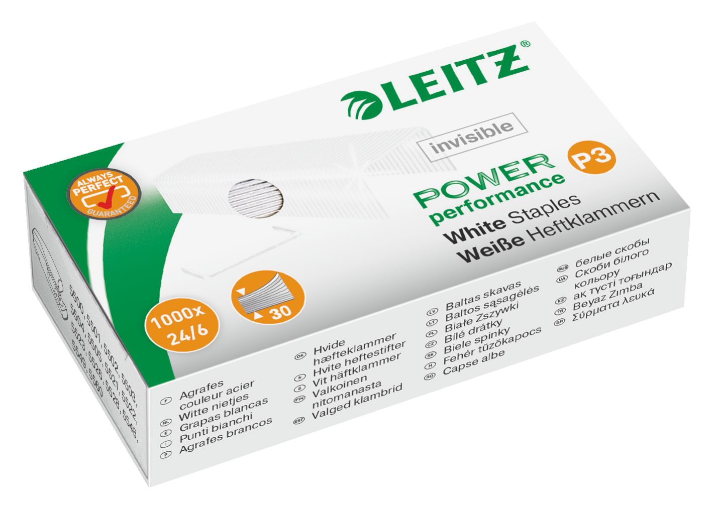 Capse 24/6 30 Coli 1000/Cutie Albe Leitz