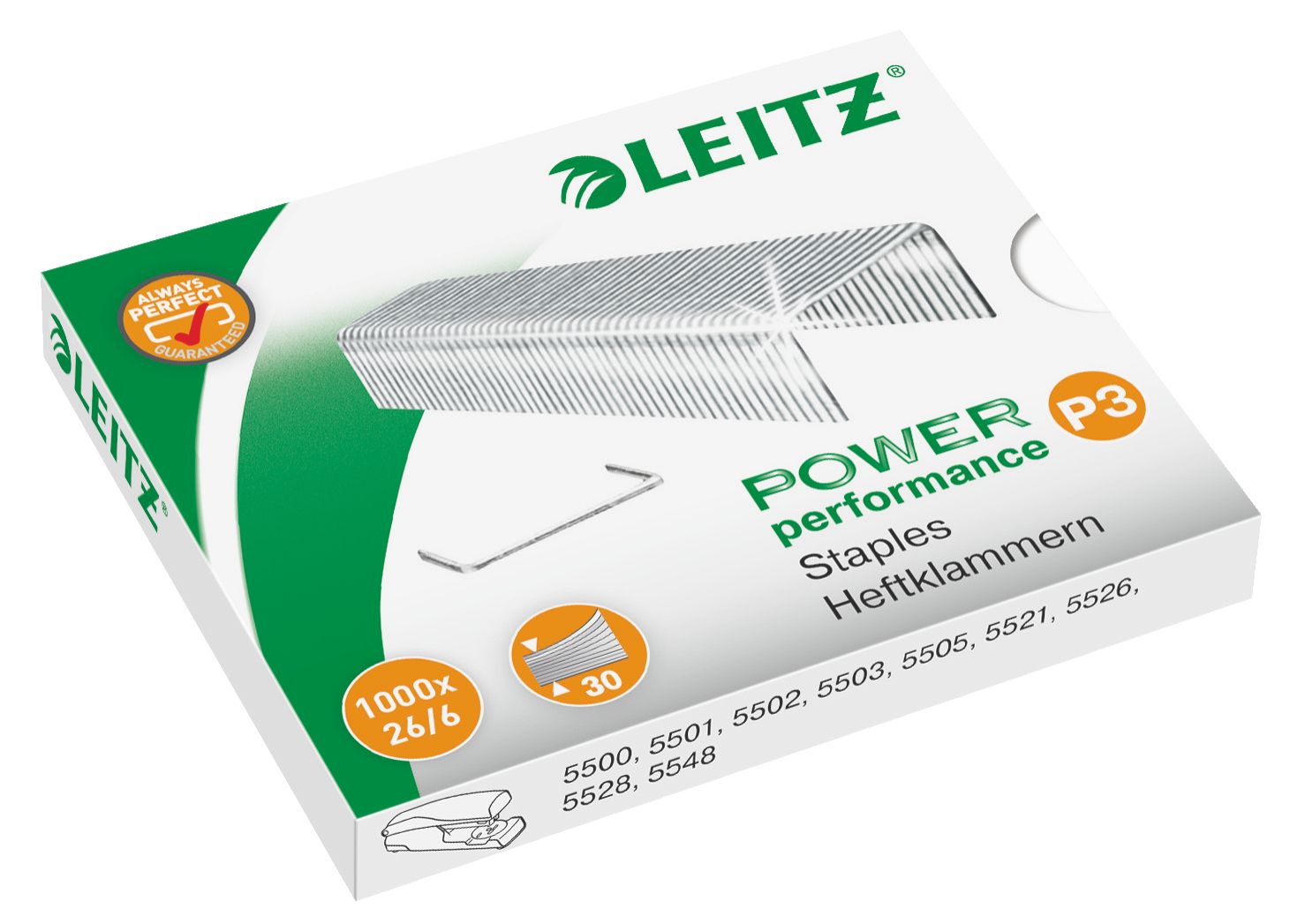 Capse 26/6 30 Coli 1000/Cutie Leitz