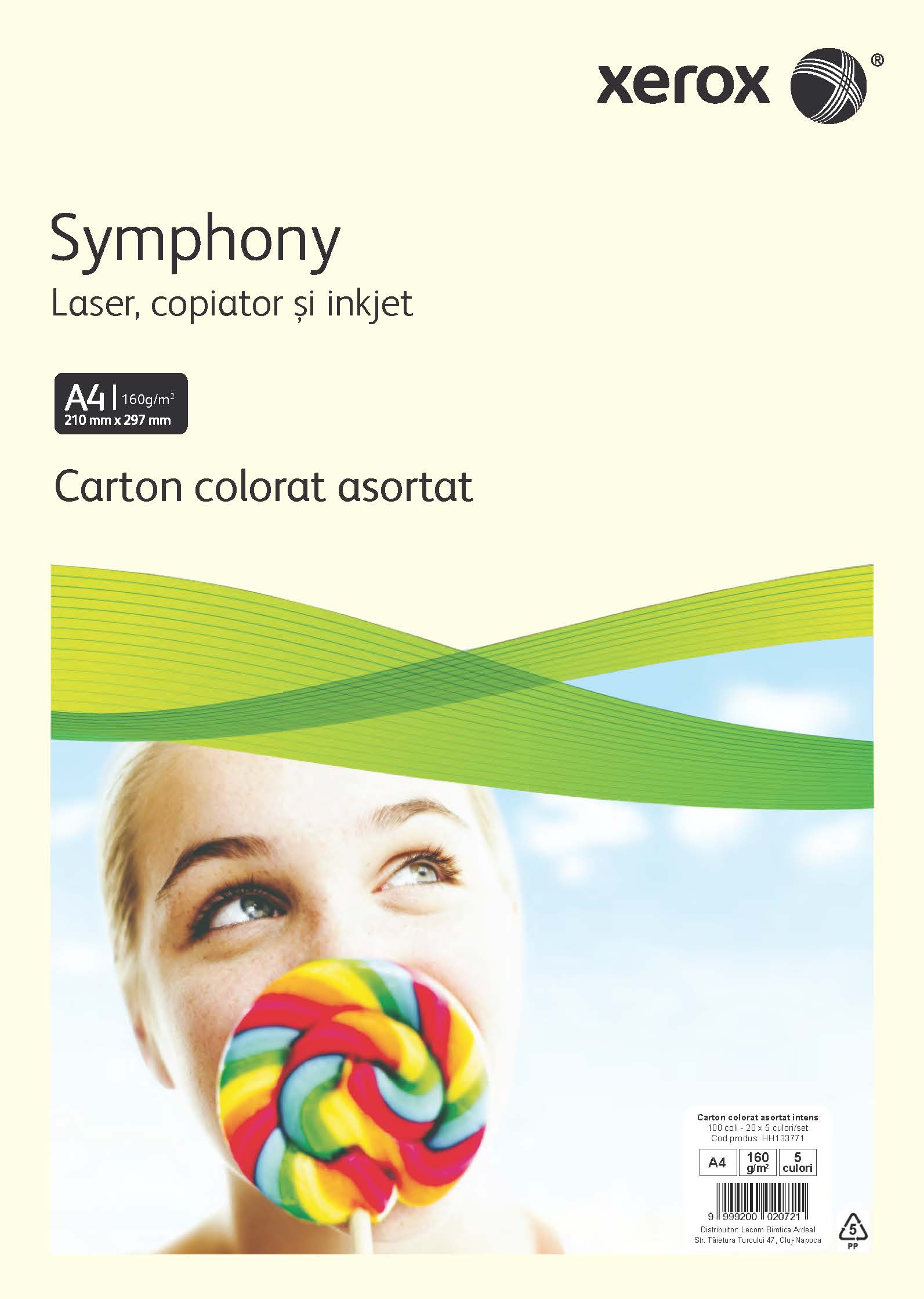 CARTON COPIATOR A4 ASORTAT INTENS 160G 20*5 CUL 100/TOP XEROX